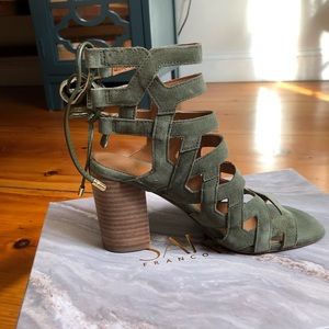 Franco Sarto high heel suede sandals size 6